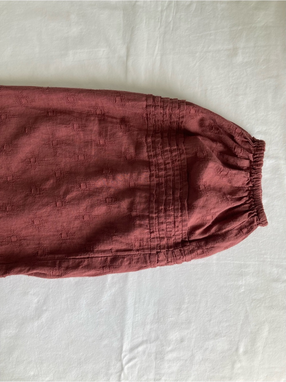 Anthropologie Cleobella Antonia Blouse Size M Brown/Burgundy - Picture 11 of 14